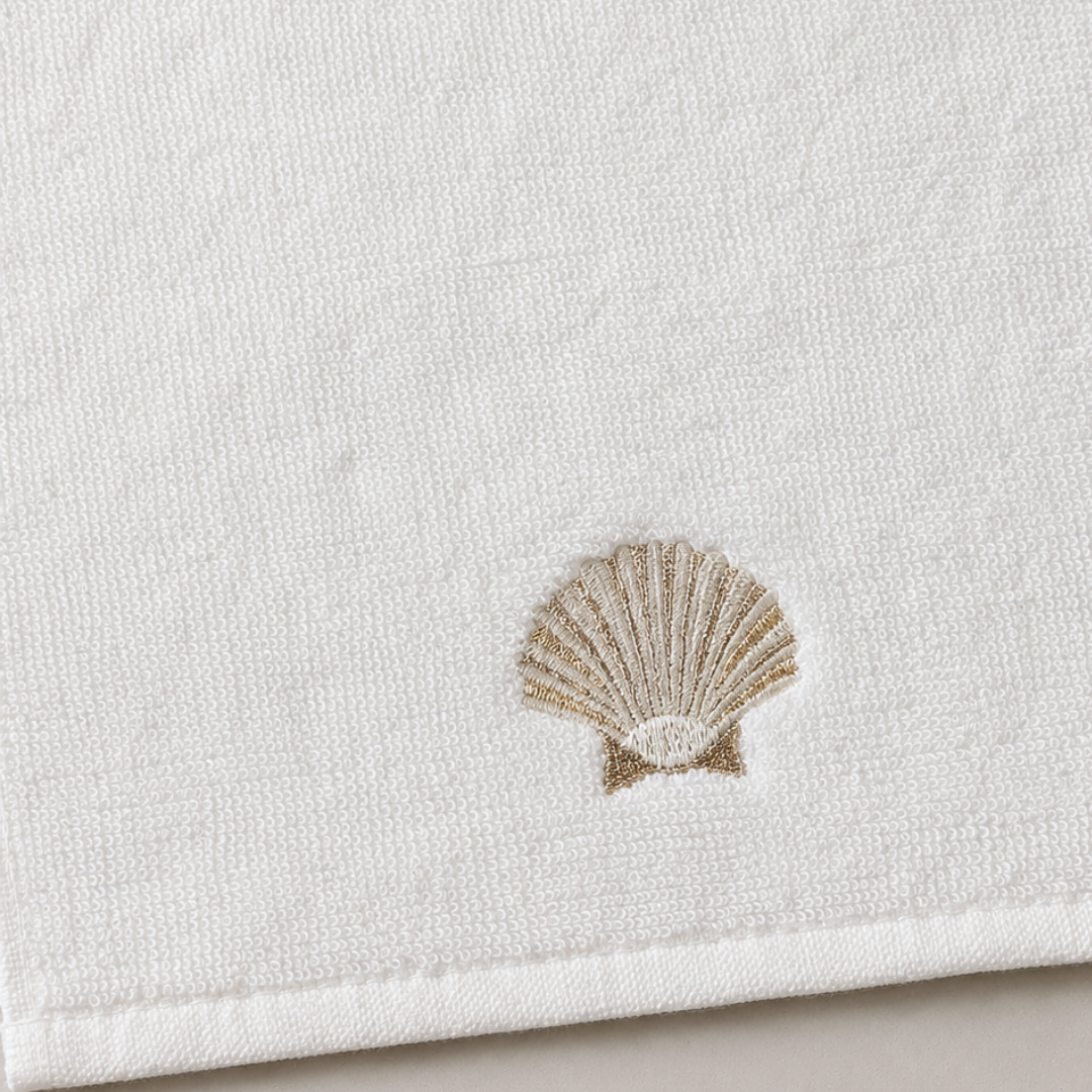 Leaf 100% Cotton Hand Towel 30x30 cm Powder