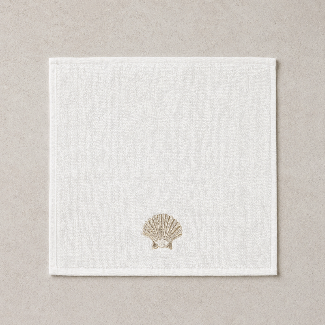 Leaf 100% Cotton Hand Towel 30x30 cm Powder