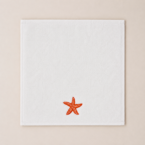 Leaf 100% Cotton Hand Towel 30x30 cm Powder