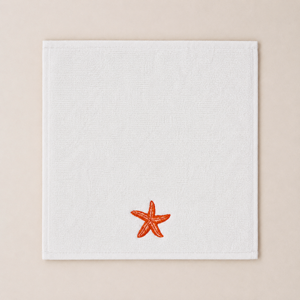 Leaf 100% Cotton Hand Towel 30x30 cm Powder