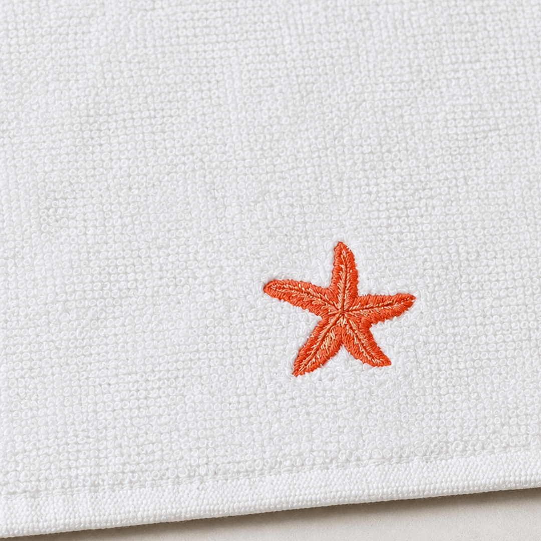 Leaf 100% Cotton Hand Towel 30x30 cm Powder
