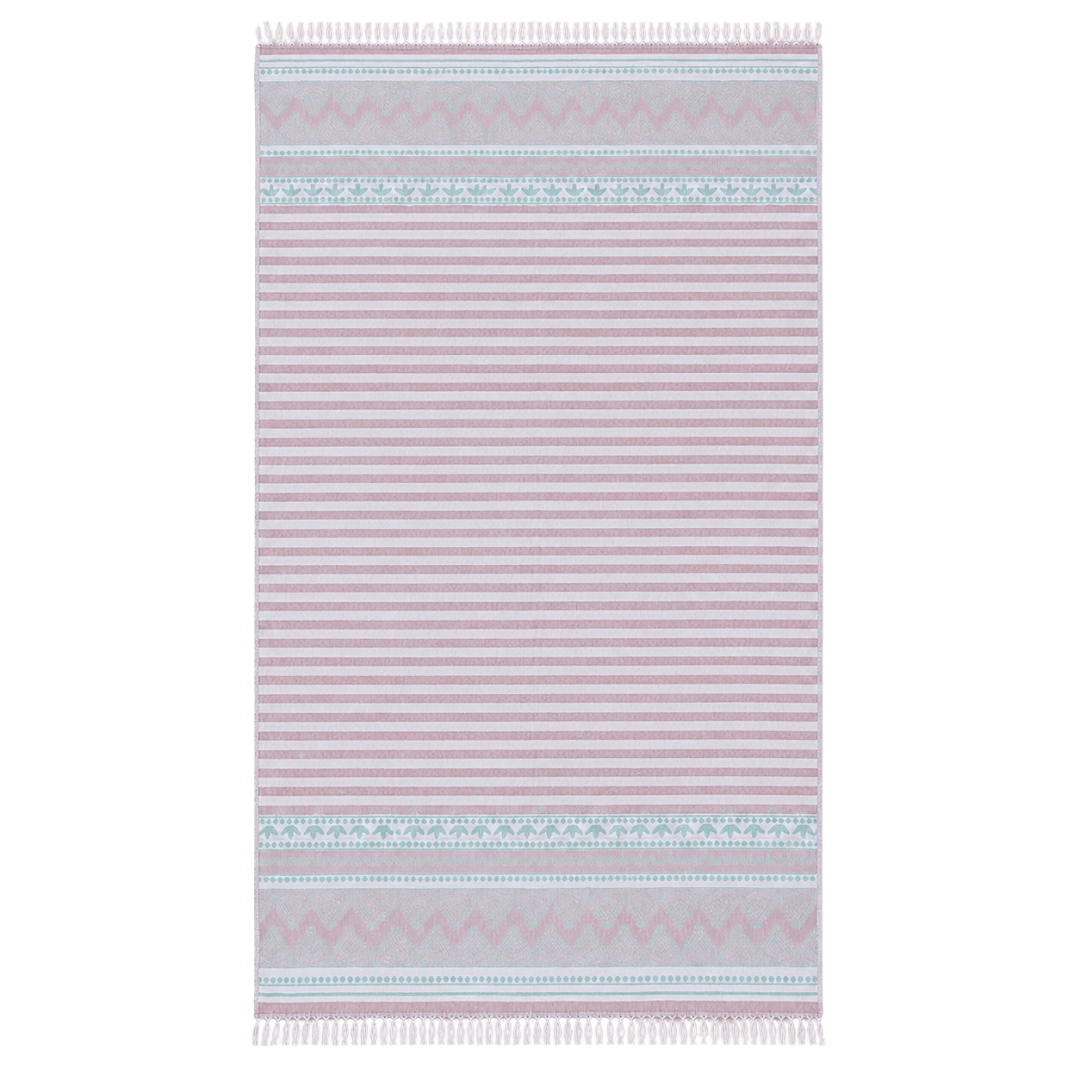 Stripe Throw Cotton Loincloth Smoked-White 100x170 cm