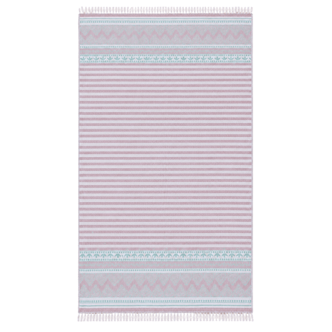 Stripe Throw Cotton Loincloth Smoked-White 100x170 cm