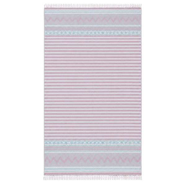 Stripe Throw Cotton Loincloth Smoked-White 100x170 cm