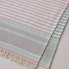 Stripe Throw Cotton Loincloth Smoked-White 100x170 cm