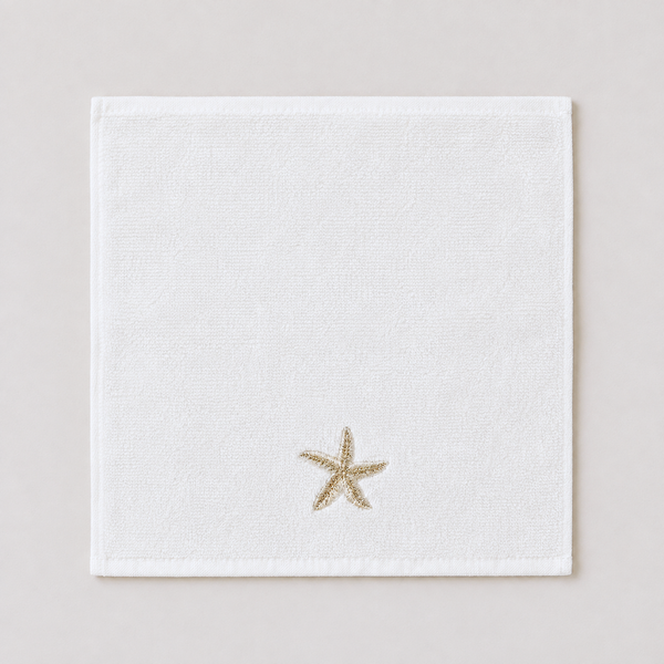 Leaf 100% Cotton Hand Towel 30x30 cm Powder