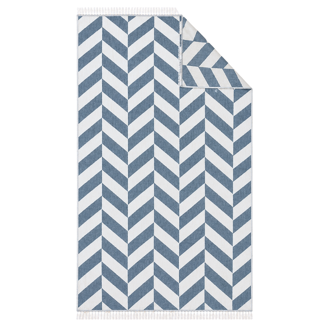 Stripe Throw Cotton Loincloth Smoked-White 100x170 cm