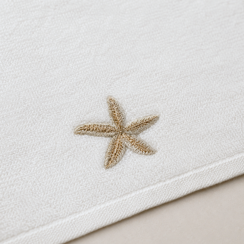 Leaf 100% Cotton Hand Towel 30x30 cm Powder