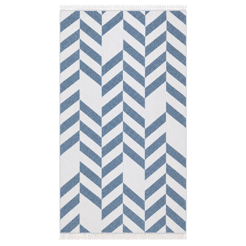 Stripe Throw Cotton Loincloth Smoked-White 100x170 cm