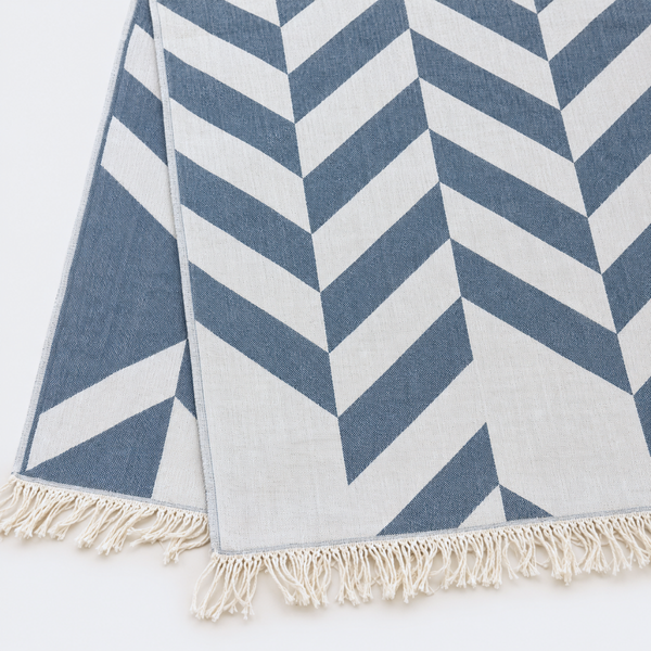 Stripe Throw Cotton Loincloth Smoked-White 100x170 cm