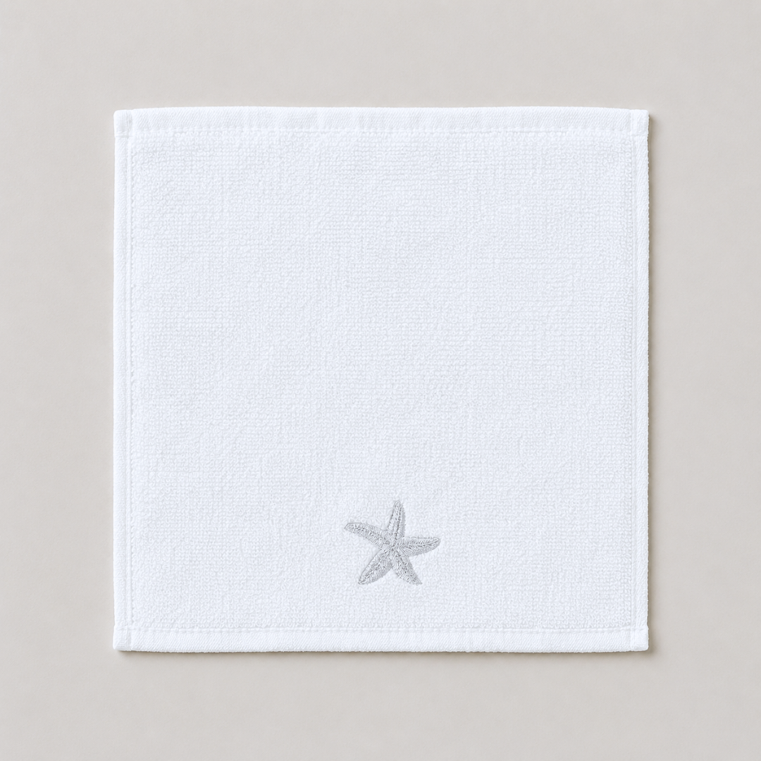 Leaf 100% Cotton Hand Towel 30x30 cm Powder