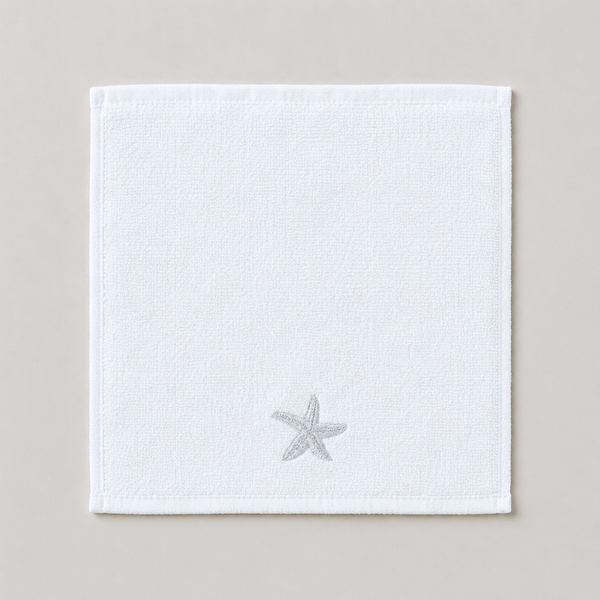 Leaf 100% Cotton Hand Towel 30x30 cm Powder
