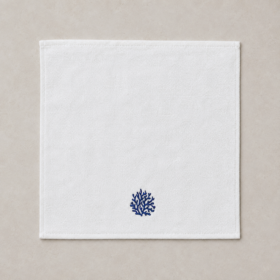 Leaf 100% Cotton Hand Towel 30x30 cm Powder