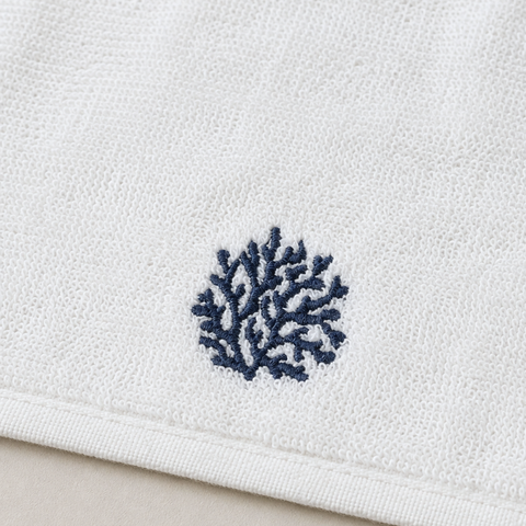 Leaf 100% Cotton Hand Towel 30x30 cm Powder