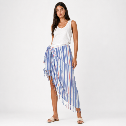 Rainbow Stripe Cotton Pareo