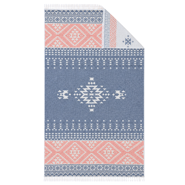 Stripe Throw Cotton Loincloth Smoked-White 100x170 cm