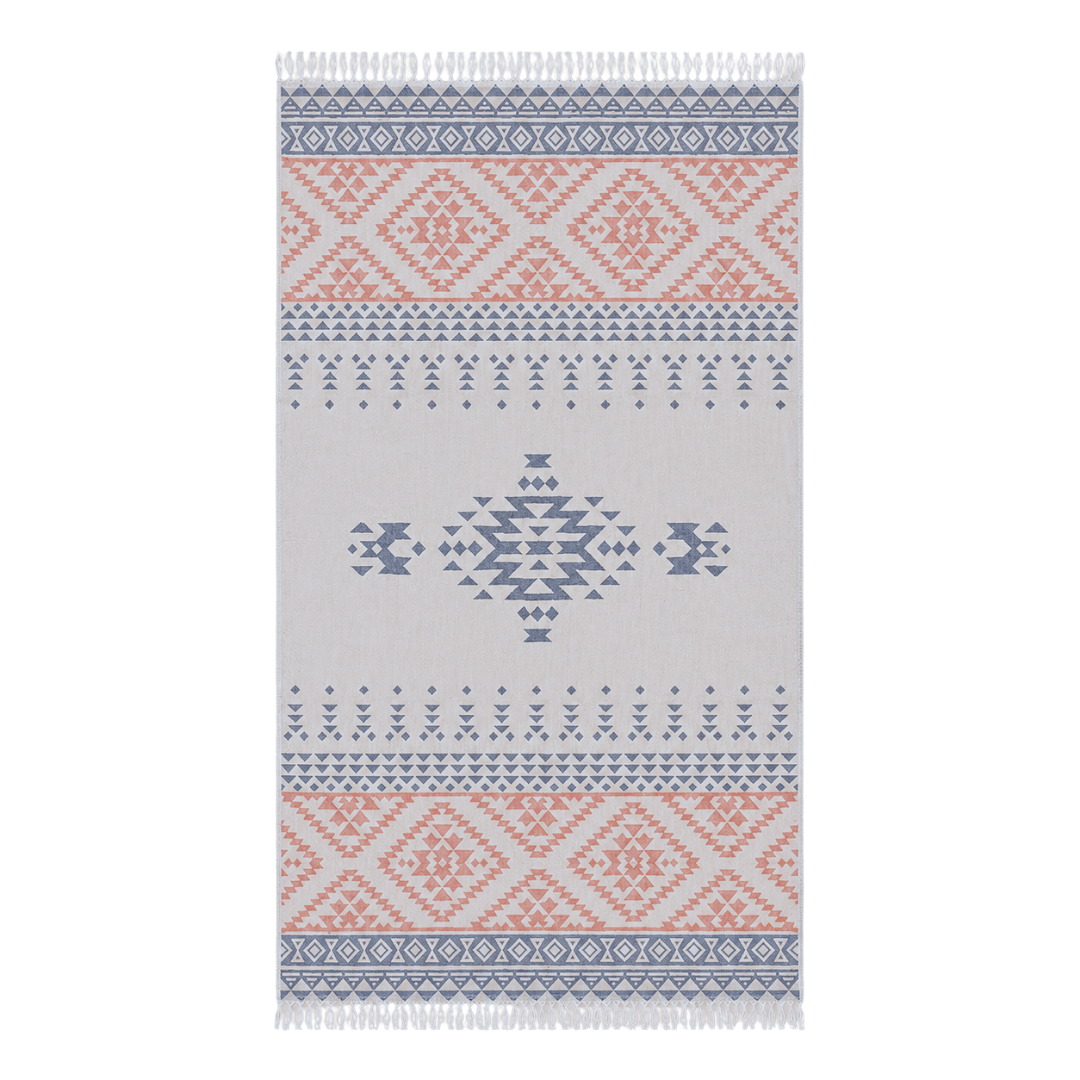 Stripe Throw Cotton Loincloth Smoked-White 100x170 cm