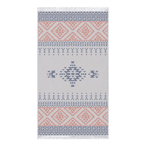 Stripe Throw Cotton Loincloth Smoked-White 100x170 cm