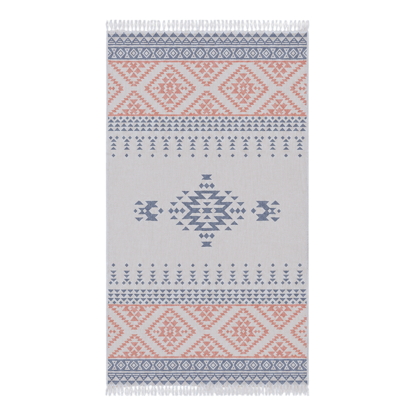 Stripe Throw Cotton Loincloth Smoked-White 100x170 cm