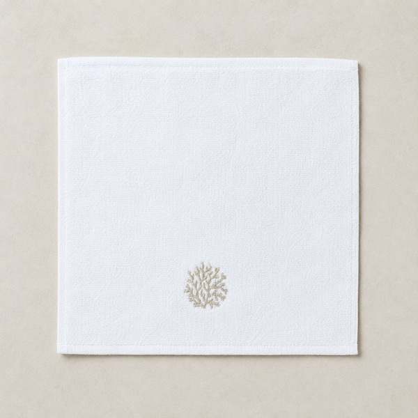 Leaf 100% Cotton Hand Towel 30x30 cm Powder