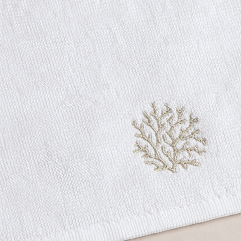 Leaf 100% Cotton Hand Towel 30x30 cm Powder