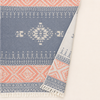 Stripe Throw Cotton Loincloth Smoked-White 100x170 cm