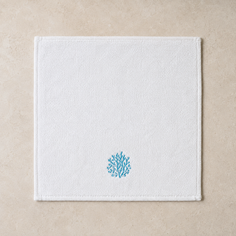 Leaf 100% Cotton Hand Towel 30x30 cm Powder