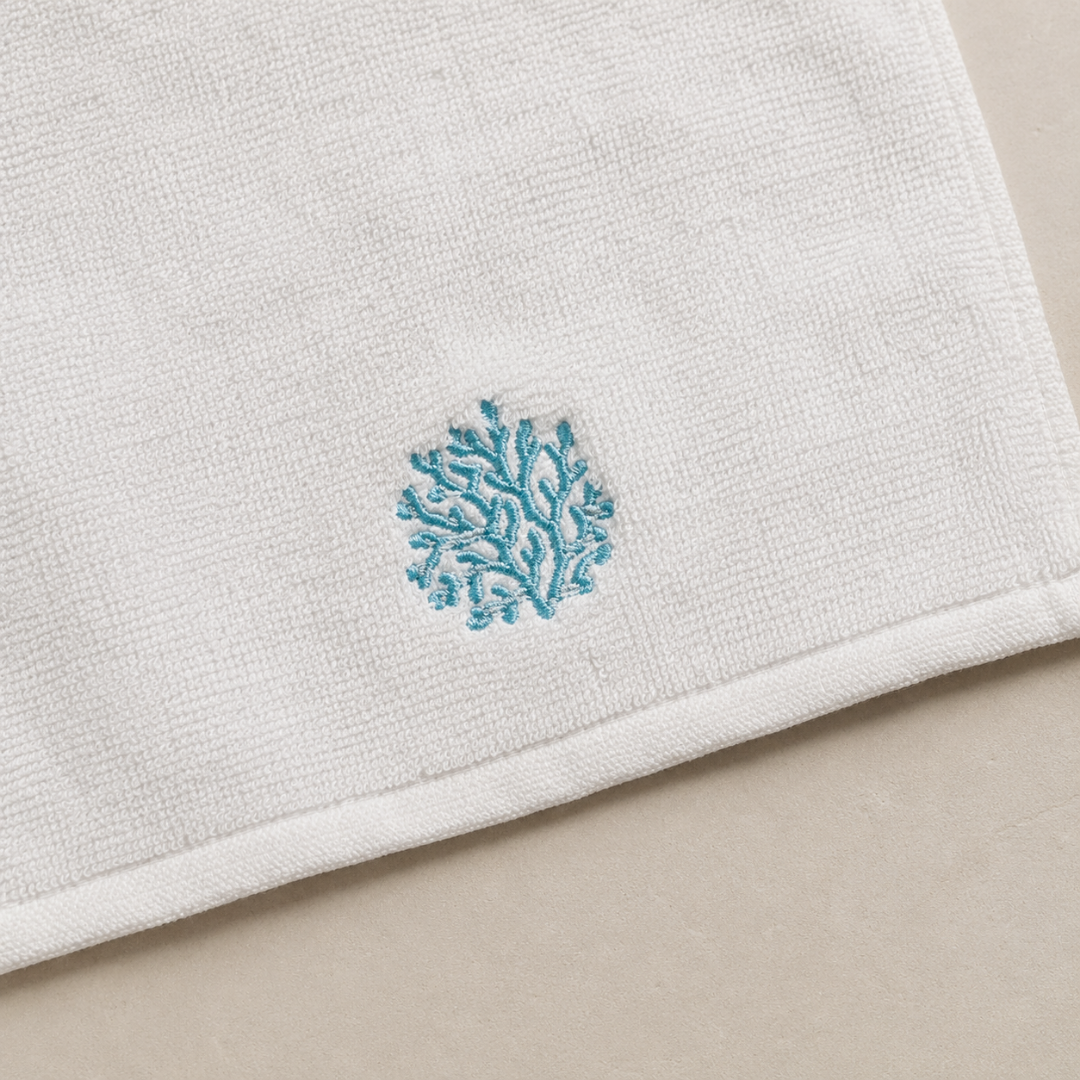 Leaf 100% Cotton Hand Towel 30x30 cm Powder