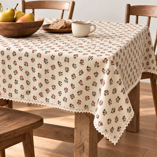 Lemon Woven Linen Stain Resistant Table Cloth