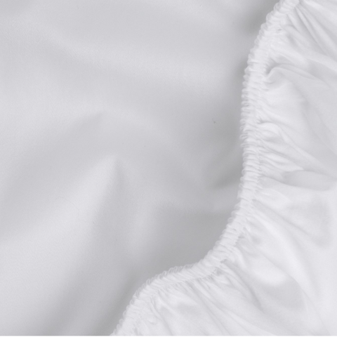 Stella 100% Cotton Satin Double Elastic Bed Sheet 160x200 cm Ecru
