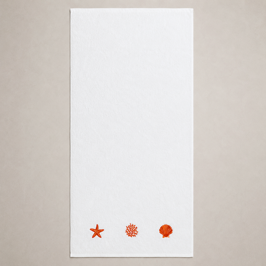 Leaf 100% Cotton Hand Towel 30x30 cm Powder