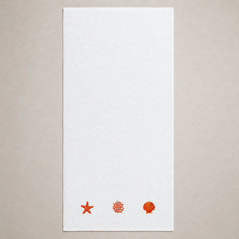Leaf 100% Cotton Hand Towel 30x30 cm Powder