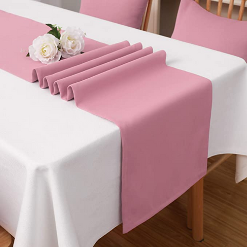 Genoa Woven Linen Stain Resistant Runner 50x150 cm Powder