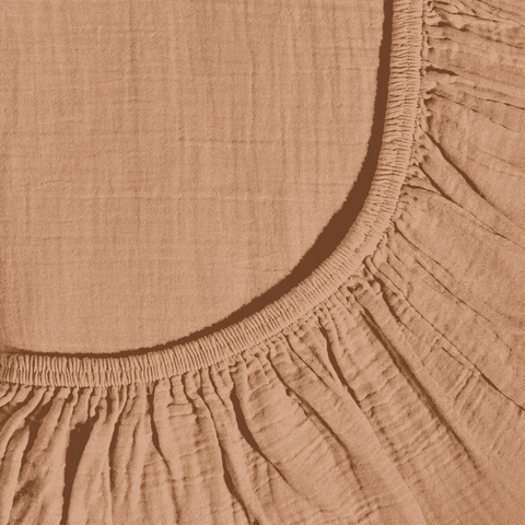 Allure Muslin Cotton Double King Size Duvet Cover Set 240x220 cm Brown