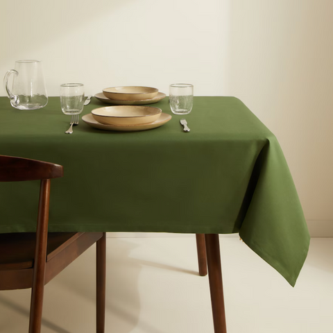 Genoa Woven Linen Stain Resistant Table Cloth White