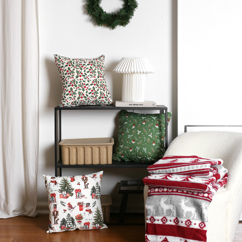 Nutcracker Dokuma Keten Kırlent Kılıfı