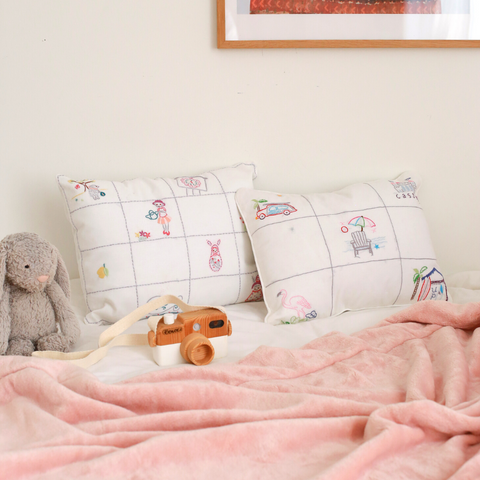 Kids Embroidered 30x40 cm Pillow Cover