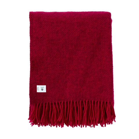 Woolmark Single Single Pure Wool Blanket Red