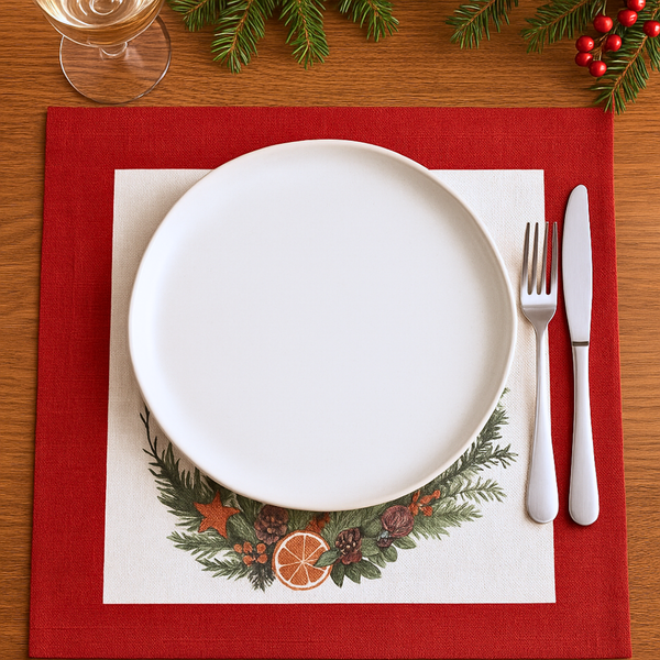 Genoa Woven Linen Stain Resistant Napkin Gray (Pack of 2)