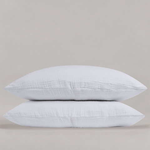Navigli 4 Layer Muslin Cotton Pillow Cover 50x70 cm White
