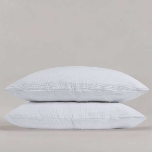 Navigli 4 Layer Muslin Cotton Pillow Cover 50x70 cm White