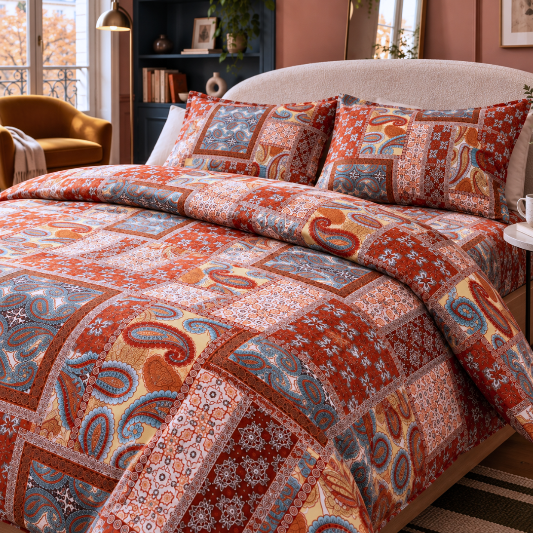 Torino Double Deluxe Silk Satin Duvet Cover Set 200x220 cm