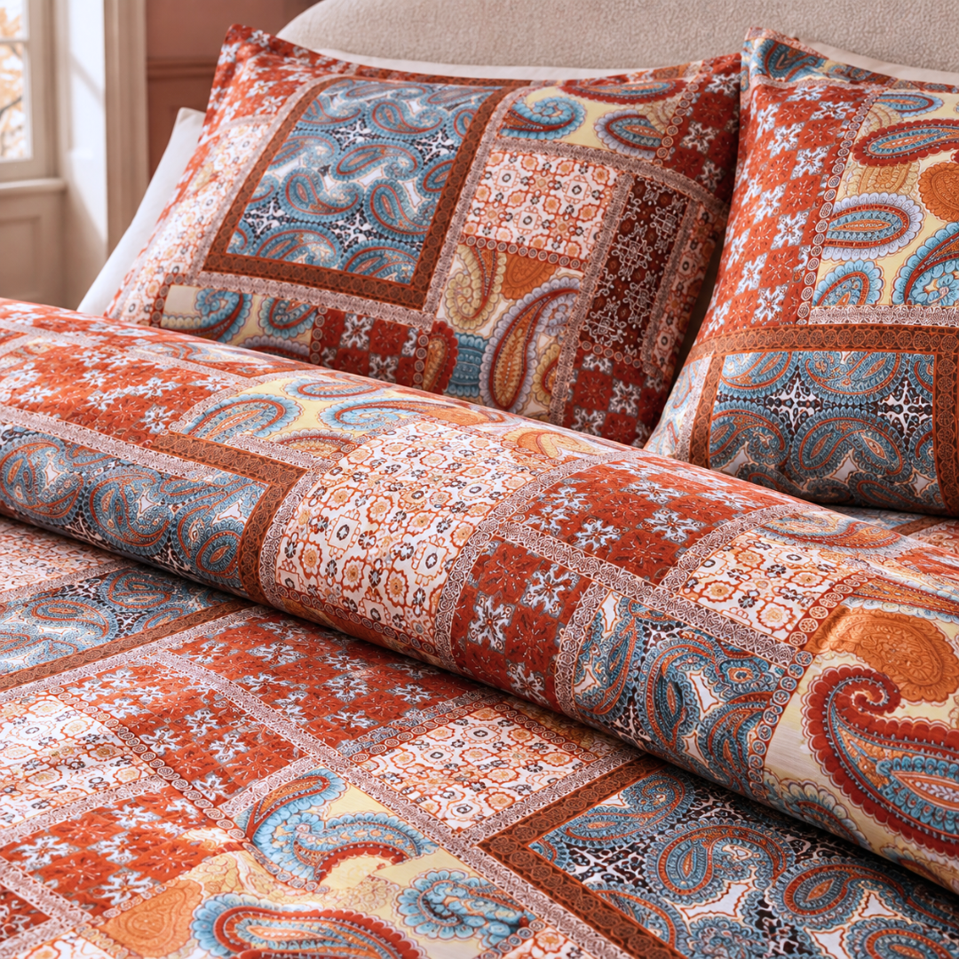 Torino Double Deluxe Silk Satin Duvet Cover Set 200x220 cm