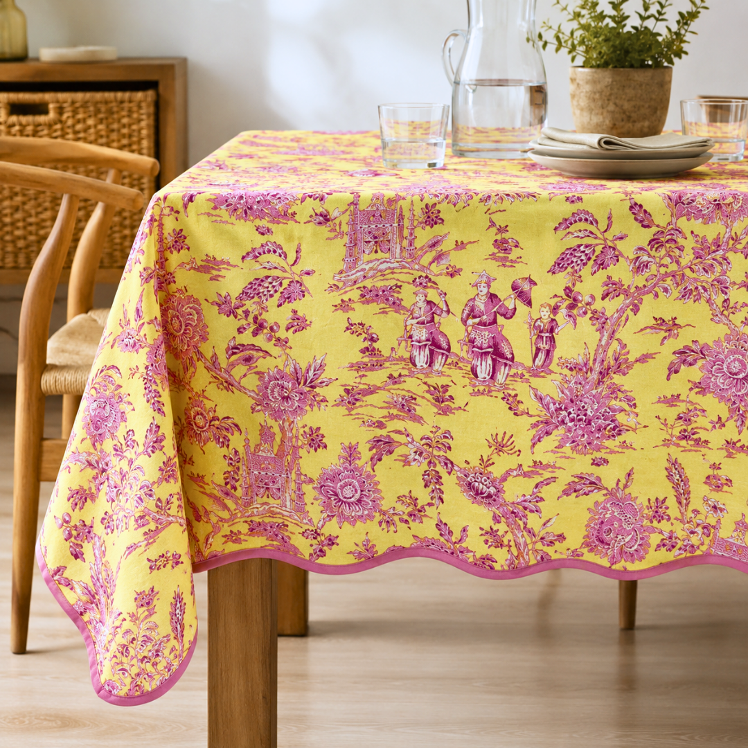 Tartan Plaid Tablecloth White 