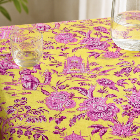 Tartan Plaid Tablecloth White 