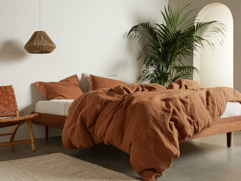 Allure Muslin Cotton Double King Size Fitted Sheet 180x200 cm Tile