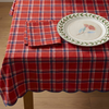 Tartan Plaid Tablecloth White 
