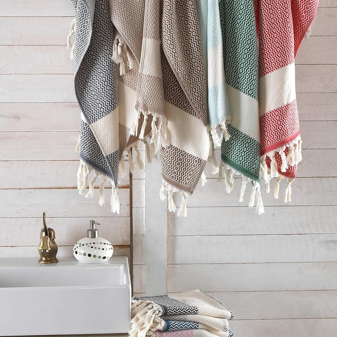 Armona Tasseled Peshkir Face Towel 50x100 cm Blue