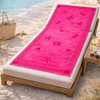 Tree Patterned Beach Towel Green