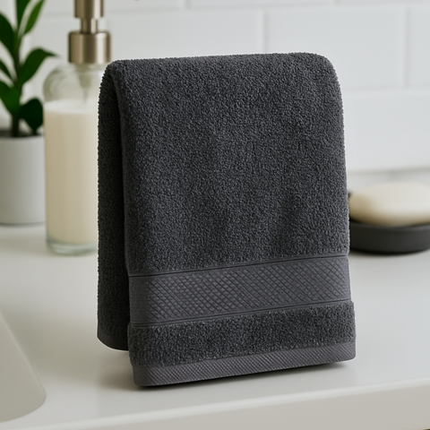 Noir %100 Pamuk El Havlusu Seti 30x30 cm Füme